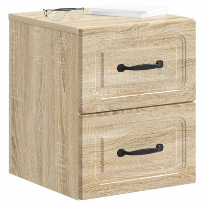 Wall-Mounted Bedside Cabinet Sonoma Oak 34.5 x 33 x 40 cm
