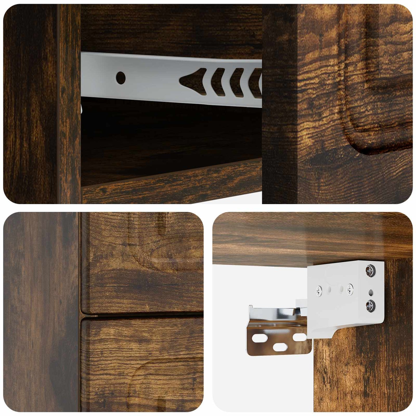 Wall-Mounted Bedside Cabinet 2 pcs Smoked Oak 34.5 x 33 x 40 cm