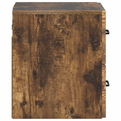 Wall-Mounted Bedside Cabinet 2 pcs Smoked Oak 34.5 x 33 x 40 cm