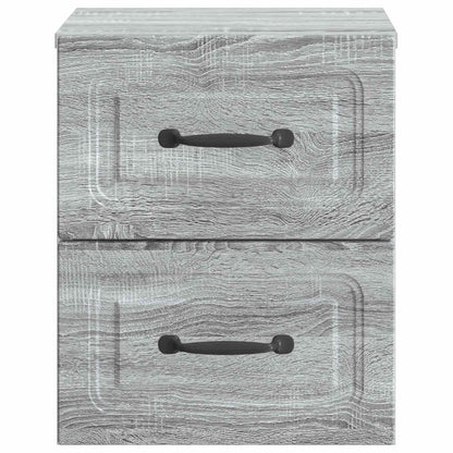 Wall-Mounted Bedside Cabinet Grey Sonoma 34.5 x 33 x 40 cm