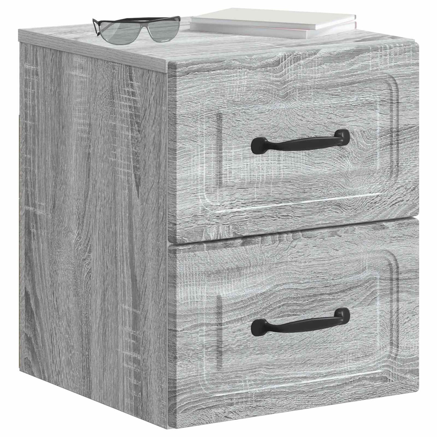 Wall-Mounted Bedside Cabinet Grey Sonoma 34.5 x 33 x 40 cm