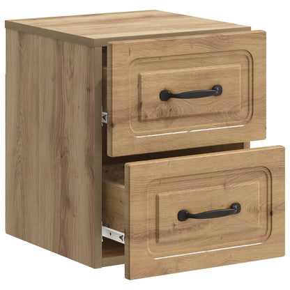 Wall-Mounted Bedside Cabinet Artisan Oak 34.5 x 33 x 40 cm