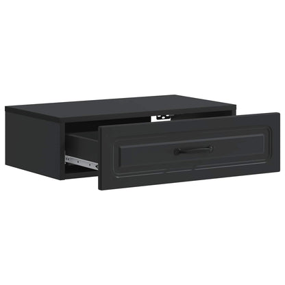 Wall-Mounted Side Table Black 59 x 34.5 x 17 cm Engineered Wood