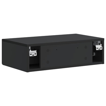 Wall-Mounted Side Table Black 59 x 34.5 x 17 cm Engineered Wood