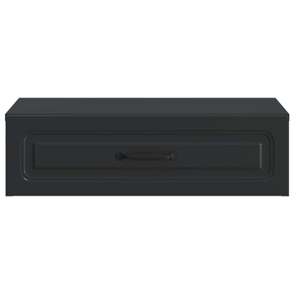 Wall-Mounted Side Table Black 59 x 34.5 x 17 cm Engineered Wood