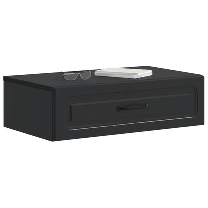 Wall-Mounted Side Table Black 59 x 34.5 x 17 cm Engineered Wood