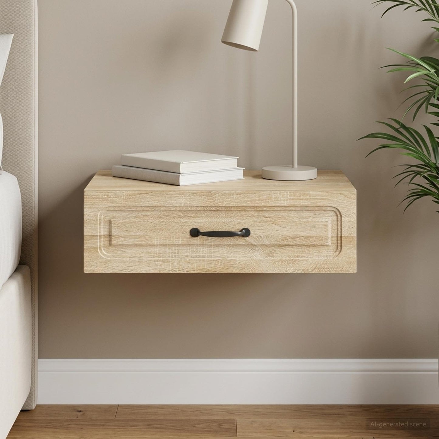 Wall-Mounted Side Table Sonoma Oak 59 x 34.5 x 17 cm