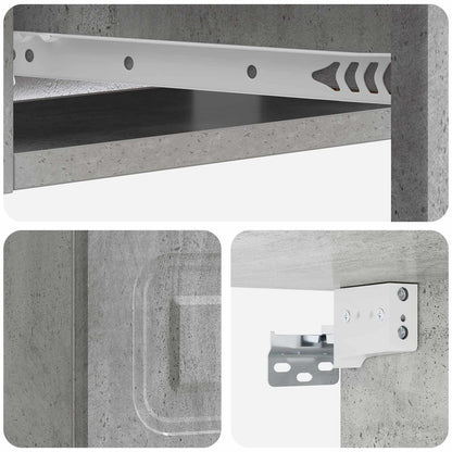 Wall-Mounted Side Table Concrete Grey 59 x 34.5 x 17 cm