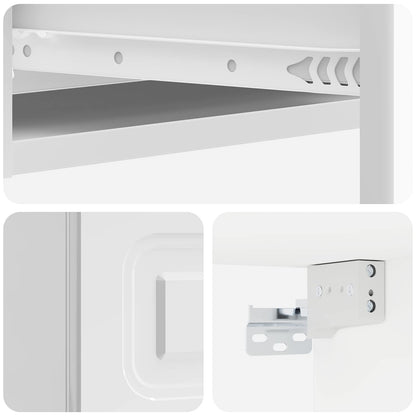 Wall-Mounted Side Table High Gloss White 59 x 34.5 x 17 cm