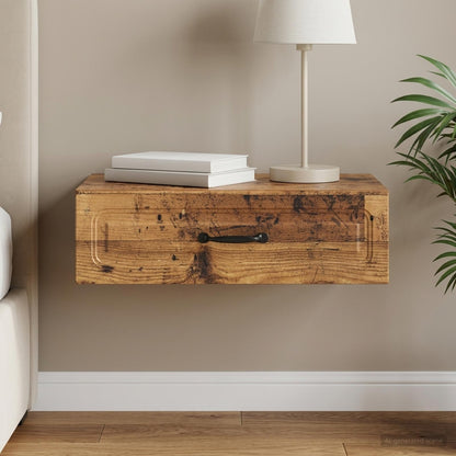 Wall-Mounted Side Table Wall-mounted Old Wood 59 x 34.5 x 17 cm