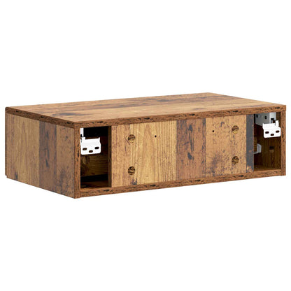 Wall-Mounted Side Table Wall-mounted Old Wood 59 x 34.5 x 17 cm