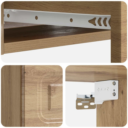 Wall-Mounted Side Table 59 x 34.5 x 17 cm Engineered Wood