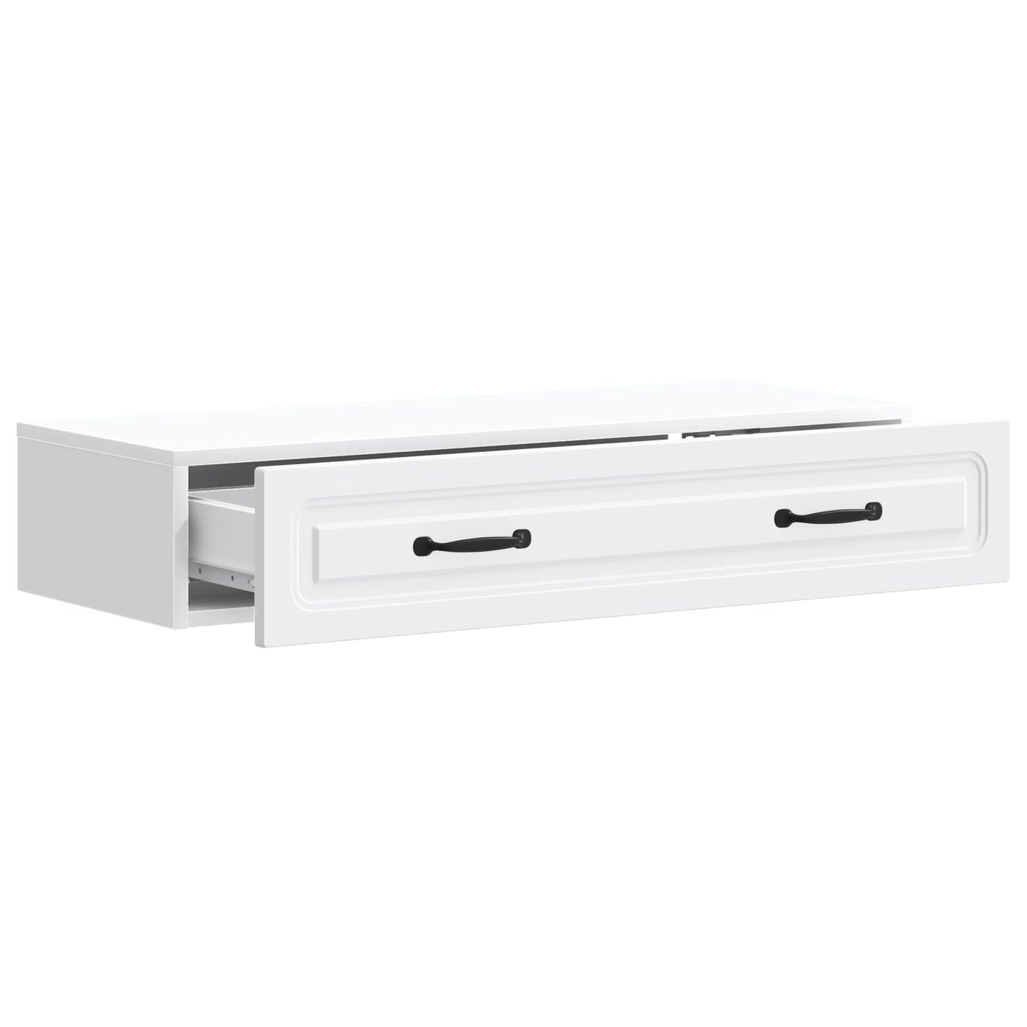 Wall-Mounted Side Table Wall-mounted White 87.5 x 34.5 x 17 cm