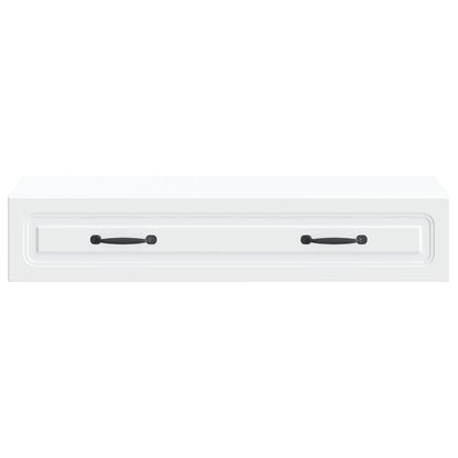 Wall-Mounted Side Table Wall-mounted White 87.5 x 34.5 x 17 cm