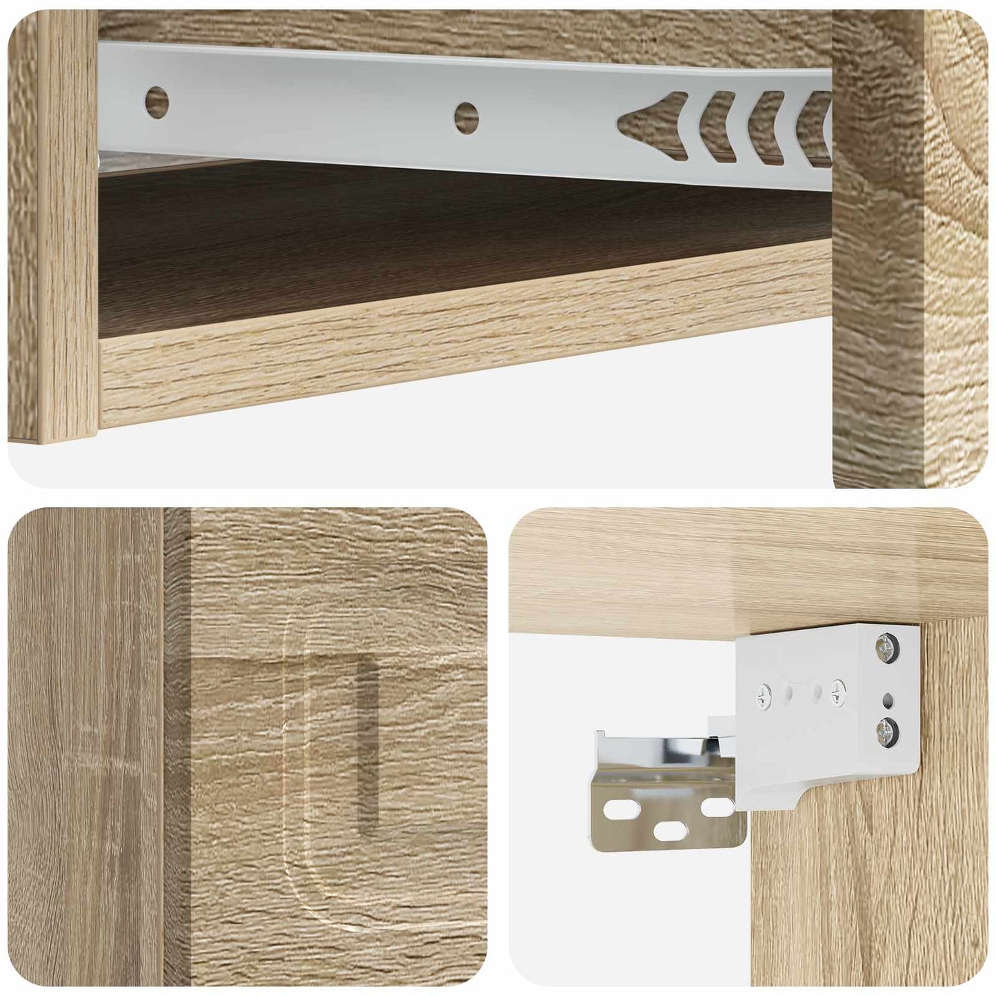 Wall-Mounted Side Table Sonoma Oak 87.5 x 34.5 x 17 cm
