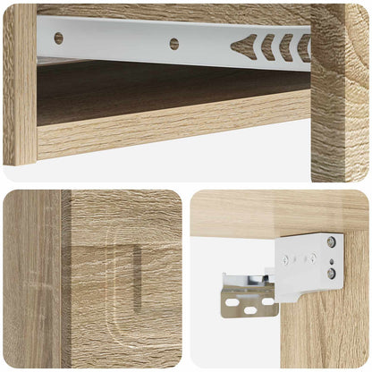 Wall-Mounted Side Table Sonoma Oak 87.5 x 34.5 x 17 cm