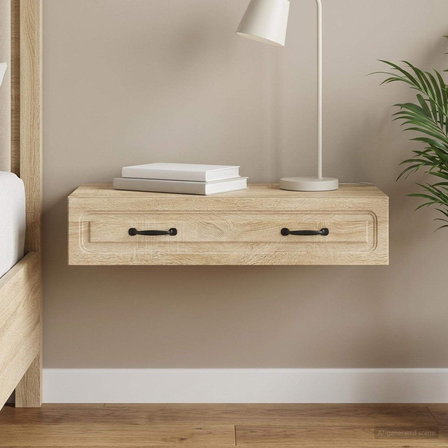 Wall-Mounted Side Table Sonoma Oak 87.5 x 34.5 x 17 cm