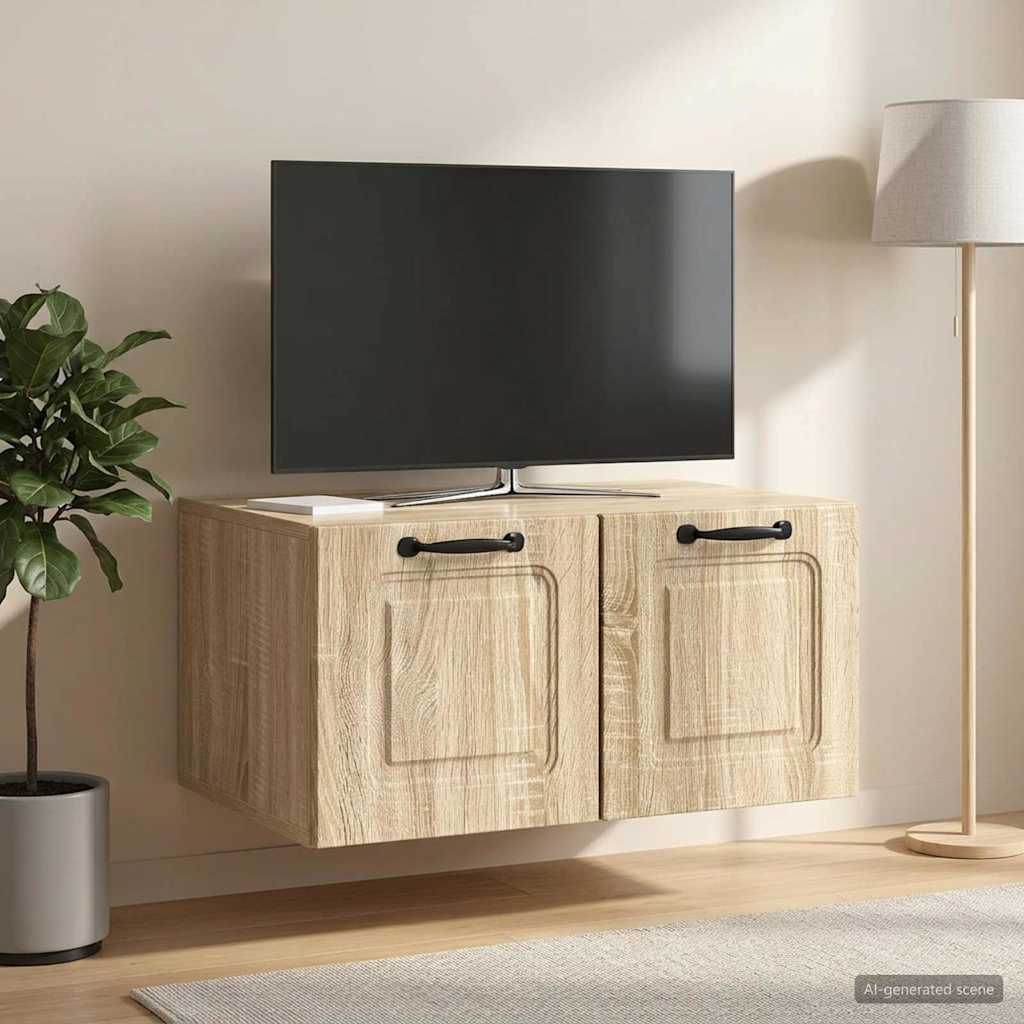 Wall-Mounted TV Cabinet Sonoma Oak 59.5 x 41 x 30 cm
