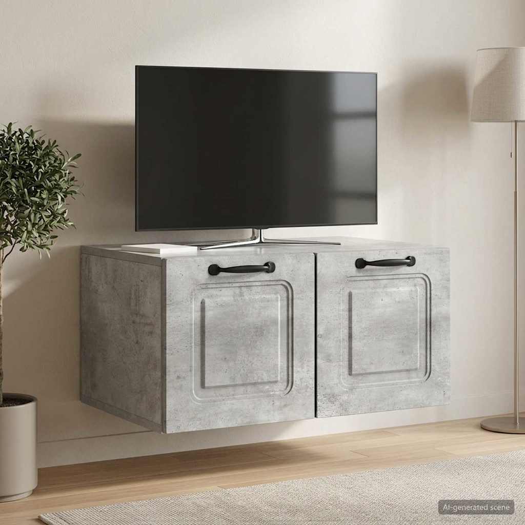 Wall-Mounted TV Cabinet Concrete Grey 59.5 x 41 x 30 cm