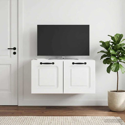 Wall-Mounted TV Cabinet High Gloss White 59.5 x 41 x 30 cm