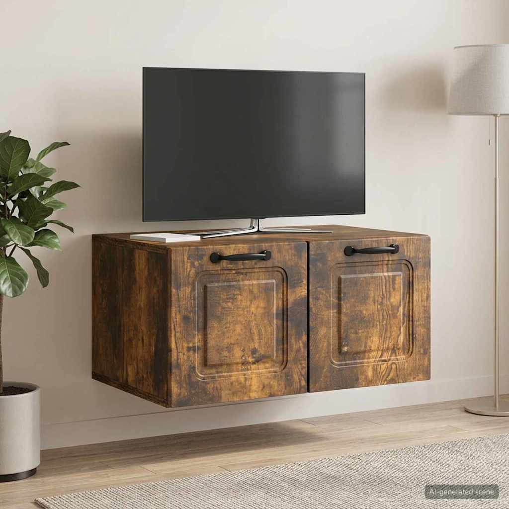 Wall-Mounted TV Cabinet Smoked Oak 59.5 x 41 x 30 cm