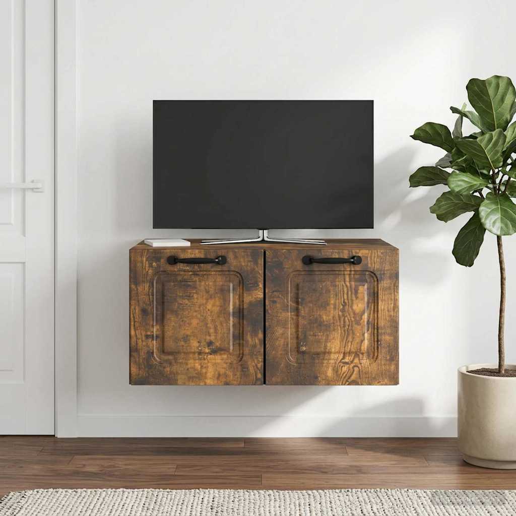 Wall-Mounted TV Cabinet Smoked Oak 59.5 x 41 x 30 cm