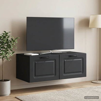 Wall-Mounted TV Cabinet Black 78.5 x 41 x 30 cm Engineered Wood