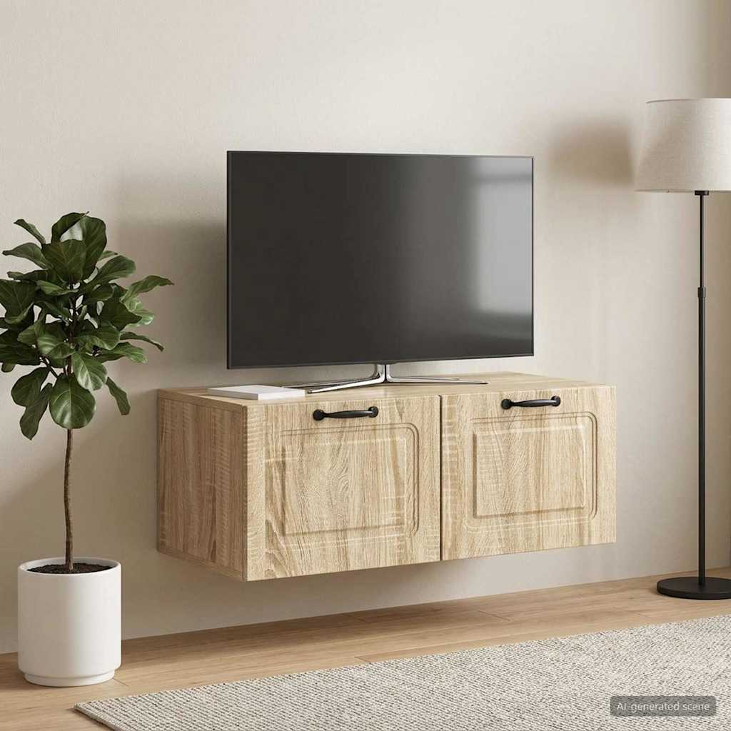 Wall-Mounted TV Cabinet Sonoma Oak 78.5 x 41 x 30 cm