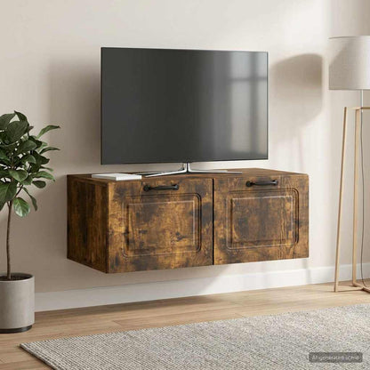 Wall-Mounted TV Cabinet Smoked Oak 78.5 x 41 x 30 cm