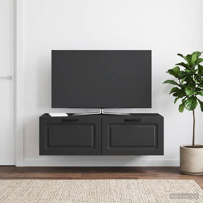 Wall-Mounted TV Cabinet Black 98 x 41 x 30 cm Engineered Wood