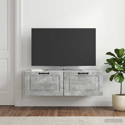 Wall-Mounted TV Cabinet Concrete Grey 98 x 41 x 30 cm