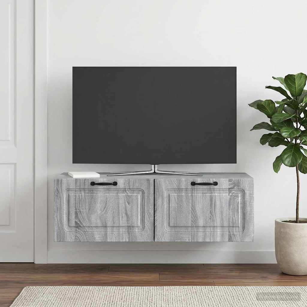 Wall-Mounted TV Cabinet Grey Sonoma 98 x 41 x 30 cm