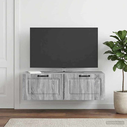 Wall-Mounted TV Cabinet Grey Sonoma 98 x 41 x 30 cm