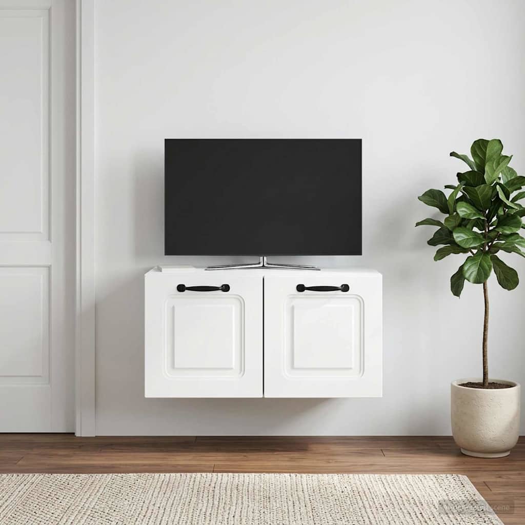Wall-Mounted TV Cabinet White 59.5 x 31 x 30 cm Engineered Wood
