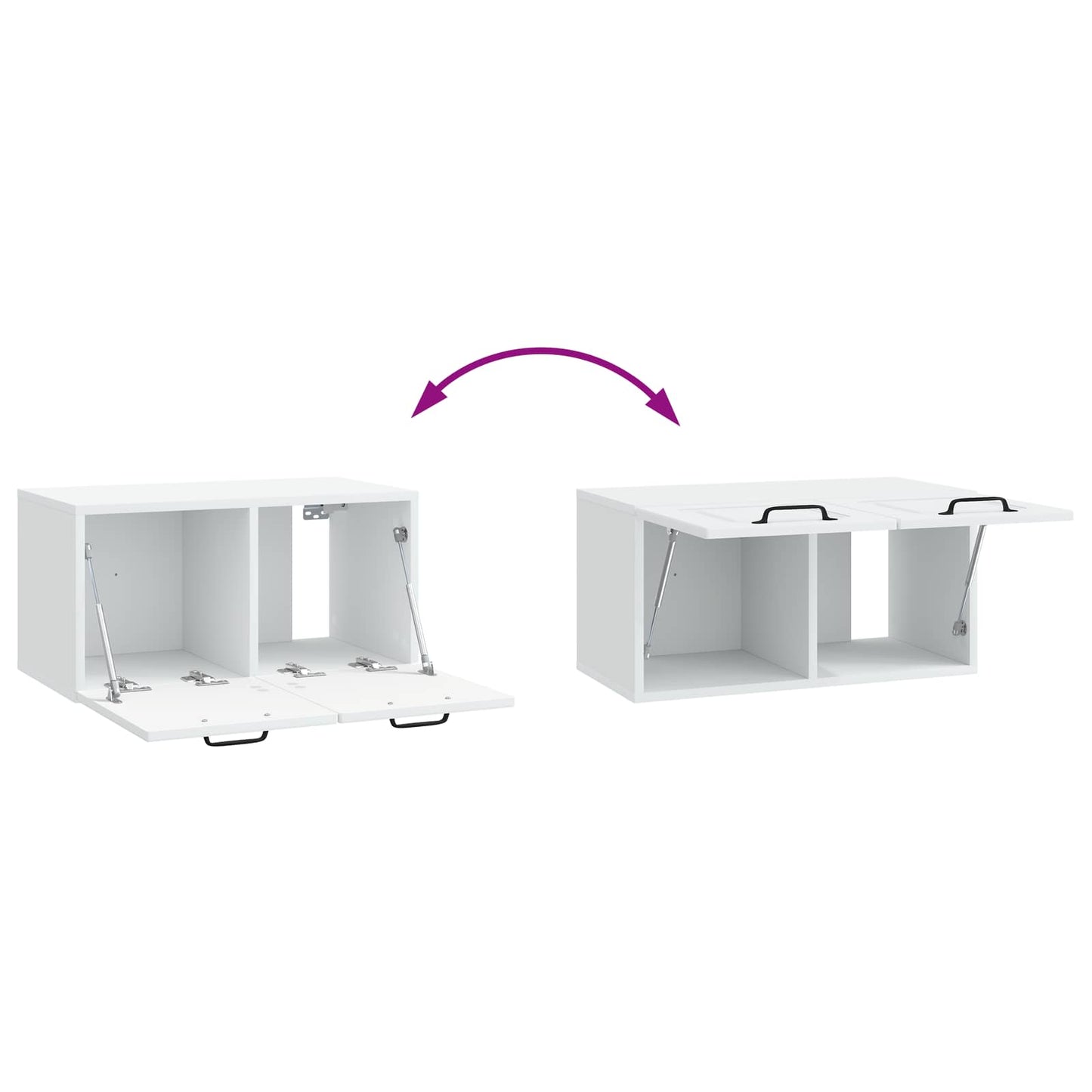 Wall-Mounted TV Cabinet White 59.5 x 31 x 30 cm Engineered Wood
