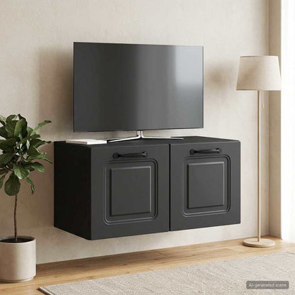 Wall-Mounted TV Cabinet Black 59.5 x 31 x 30 cm Engineered Wood