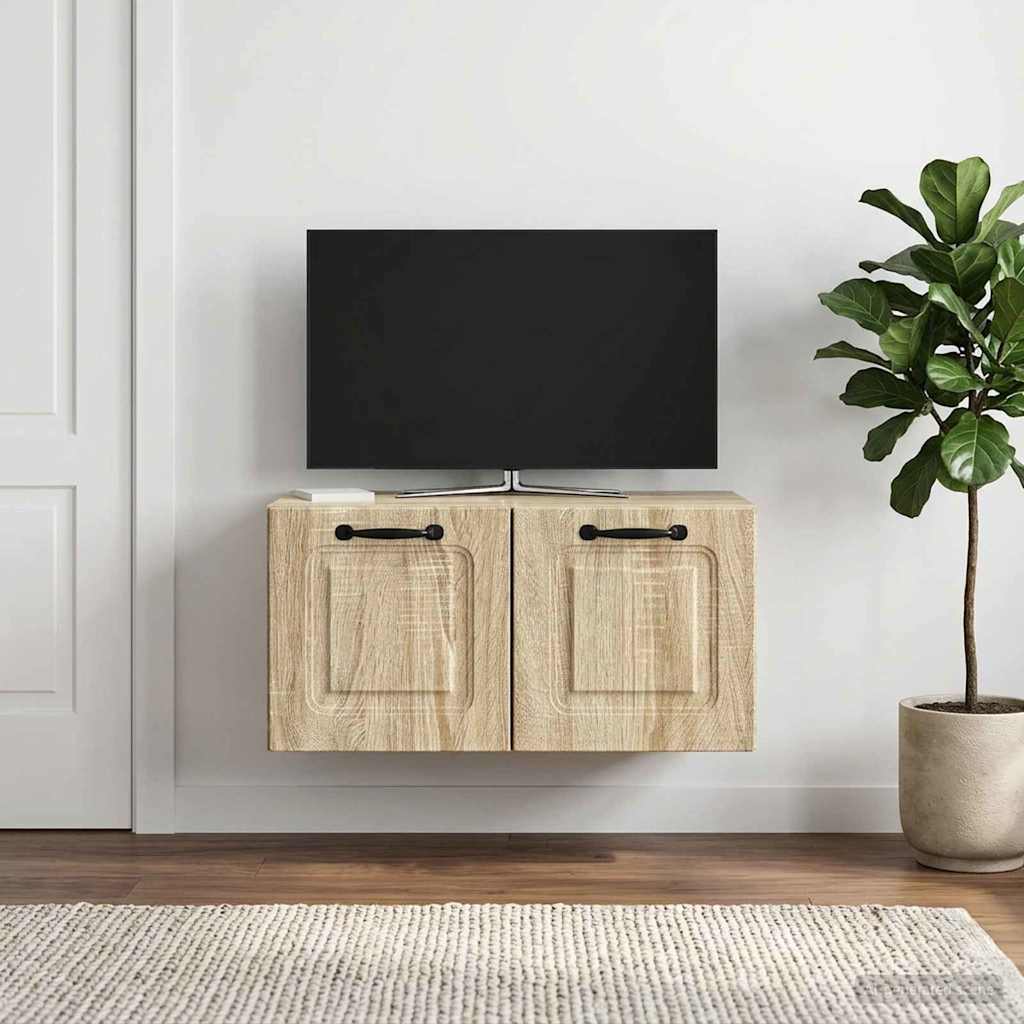 Wall-Mounted TV Cabinet Sonoma Oak 59.5 x 31 x 30 cm