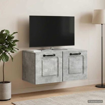 Wall-Mounted TV Cabinet Concrete Grey 59.5 x 31 x 30 cm