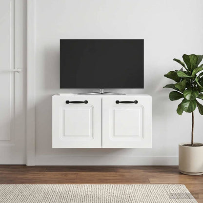 Wall-Mounted TV Cabinet High Gloss White 59.5 x 31 x 30 cm