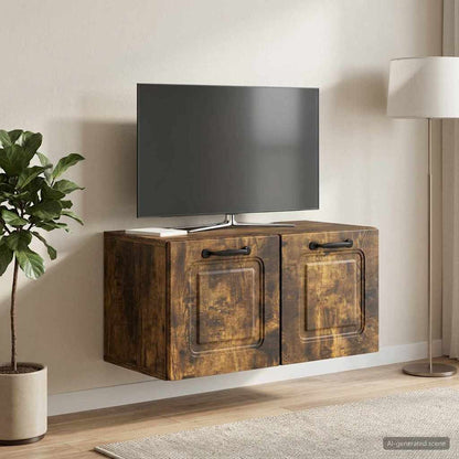 Wall-Mounted TV Cabinet Smoked Oak 59.5 x 31 x 30 cm
