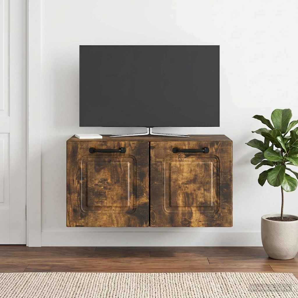 Wall-Mounted TV Cabinet Smoked Oak 59.5 x 31 x 30 cm