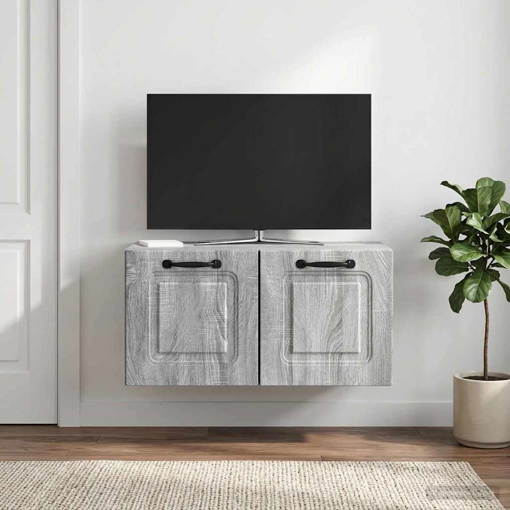Wall-Mounted TV Cabinet Grey Sonoma 59.5 x 31 x 30 cm