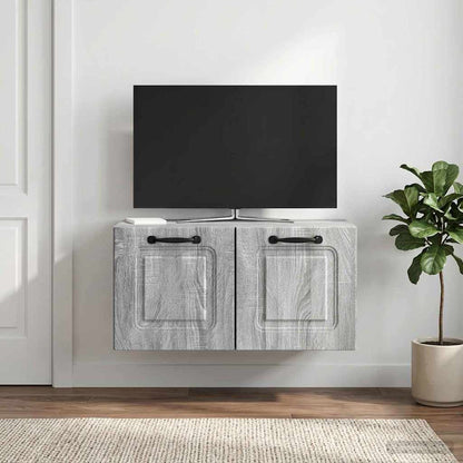Wall-Mounted TV Cabinet Grey Sonoma 59.5 x 31 x 30 cm