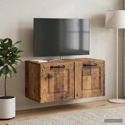 Wall-Mounted TV Cabinet Wall-mounted Old Wood 59.5 x 31 x 30 cm