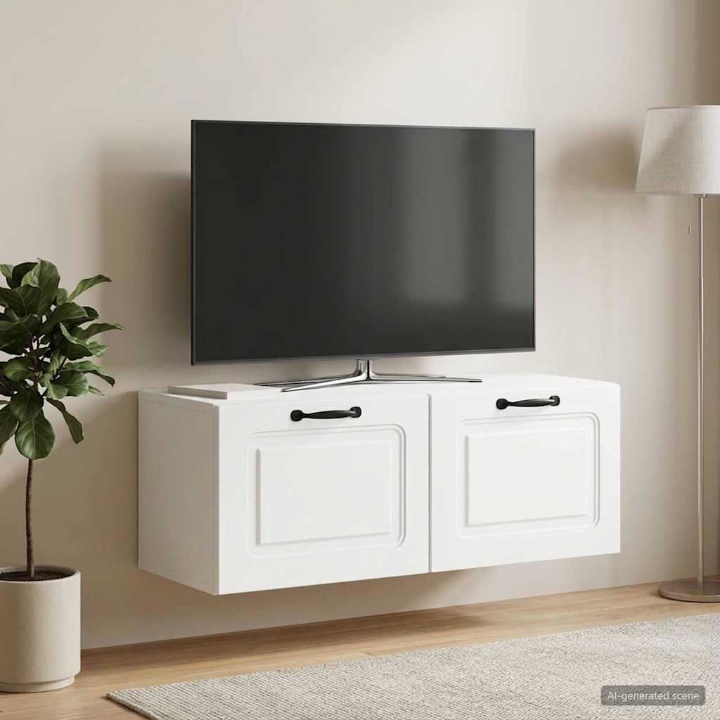 Wall-Mounted TV Cabinet White 78.5 x 31 x 30 cm Engineered Wood
