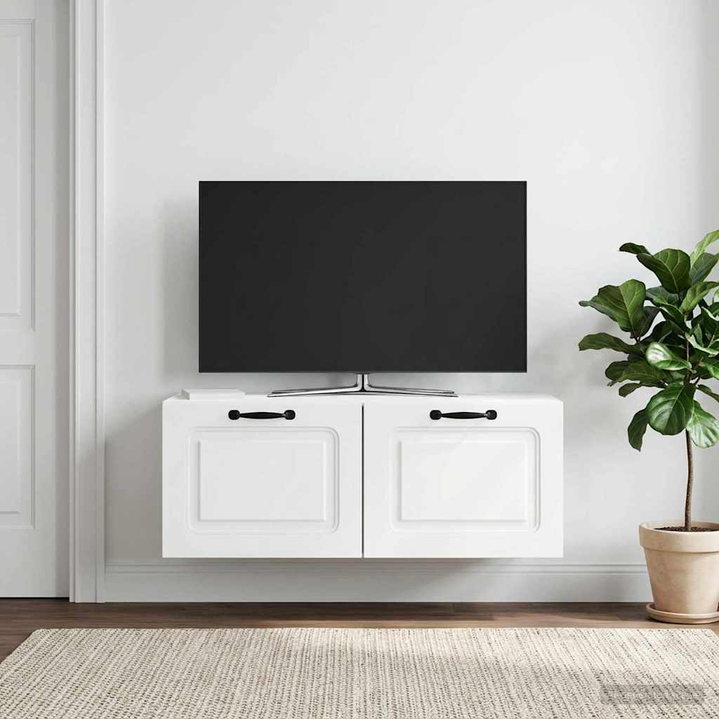 Wall-Mounted TV Cabinet White 78.5 x 31 x 30 cm Engineered Wood
