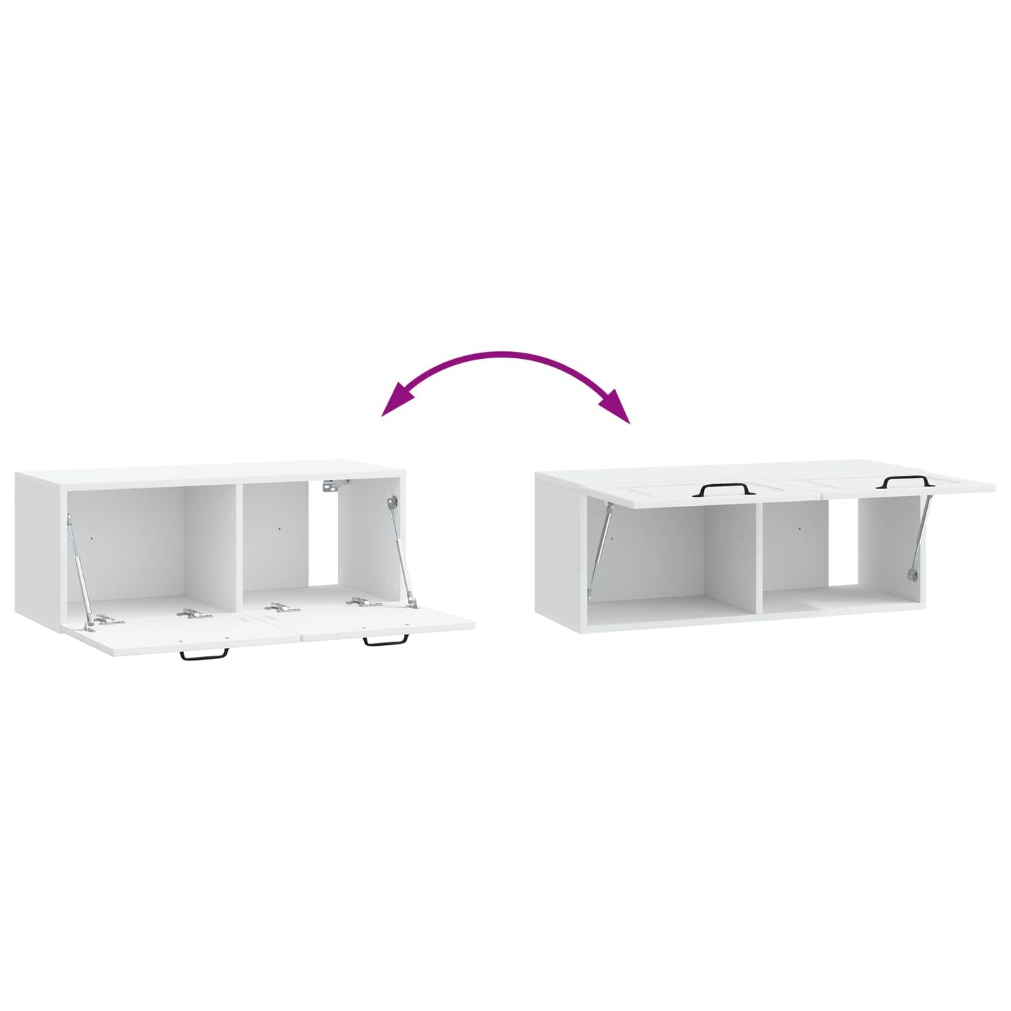 Wall-Mounted TV Cabinet White 78.5 x 31 x 30 cm Engineered Wood