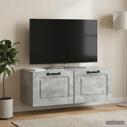 Wall-Mounted TV Cabinet Concrete Grey 78.5 x 31 x 30 cm