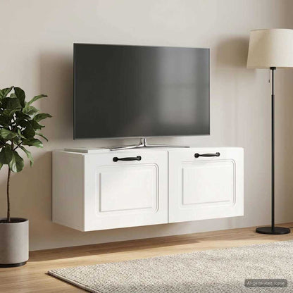 Wall-Mounted TV Cabinet High Gloss White 78.5 x 31 x 30 cm