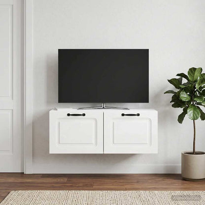 Wall-Mounted TV Cabinet High Gloss White 78.5 x 31 x 30 cm